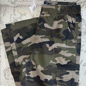 Boys Camo Print Cargo Pants